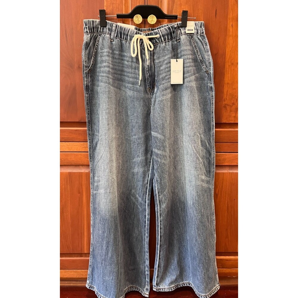 Judy Blue NEW Palazzo Wide Leg Jeans High Rise Elastic Waist JB881016 sz 15/32 - Picture 14 of 14